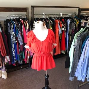 Anthropologie peplum top